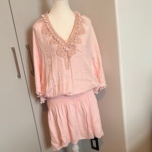 Lilly Pulitzer Pink Embroidered Tunic Dress
